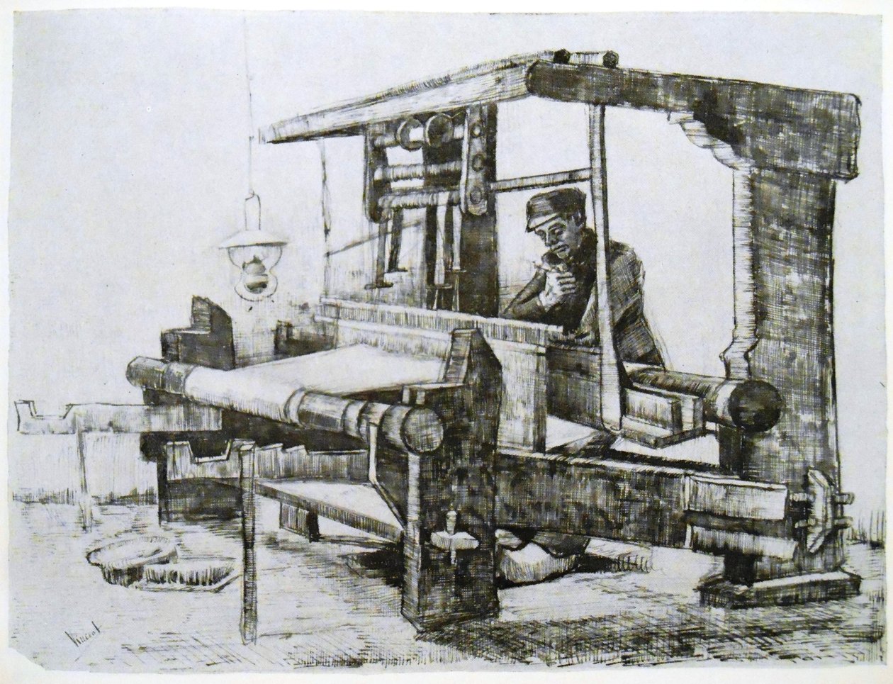 Dokumacı tezgâhında by Vincent van Gogh