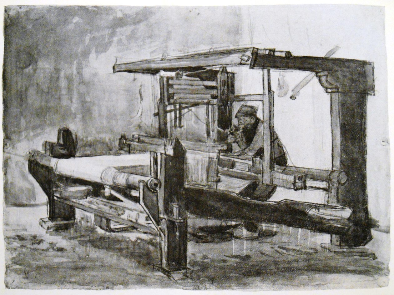 Dokumacı tezgâhında by Vincent van Gogh