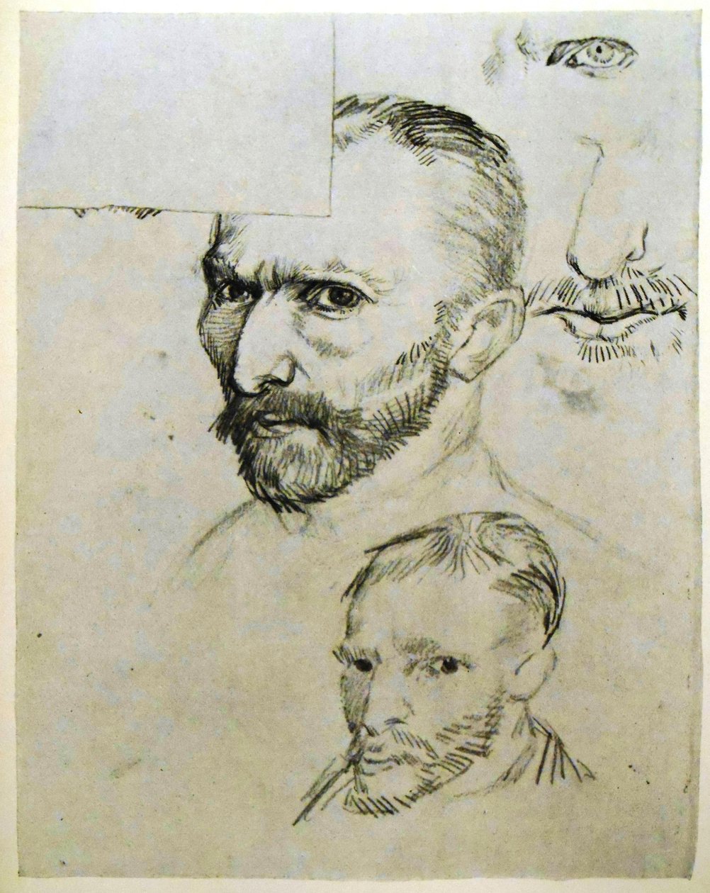 Üç kendi kendine portre by Vincent van Gogh