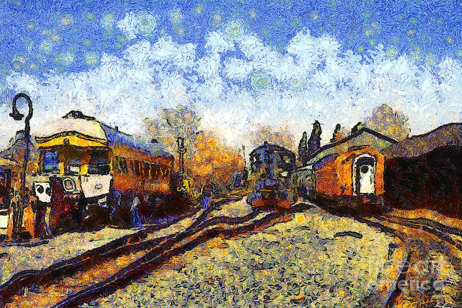 Tren istasyonu by Vincent van Gogh
