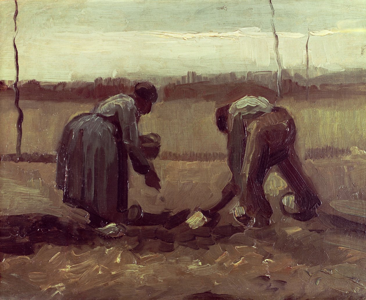 Patates Diken İki Köylü, 1885 by Vincent van Gogh