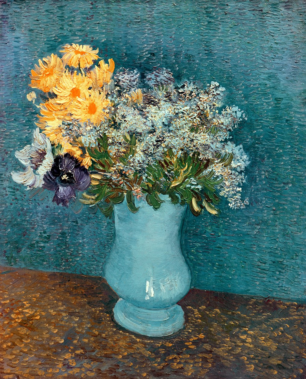 Çiçek Vazosu, 1887 by Vincent van Gogh