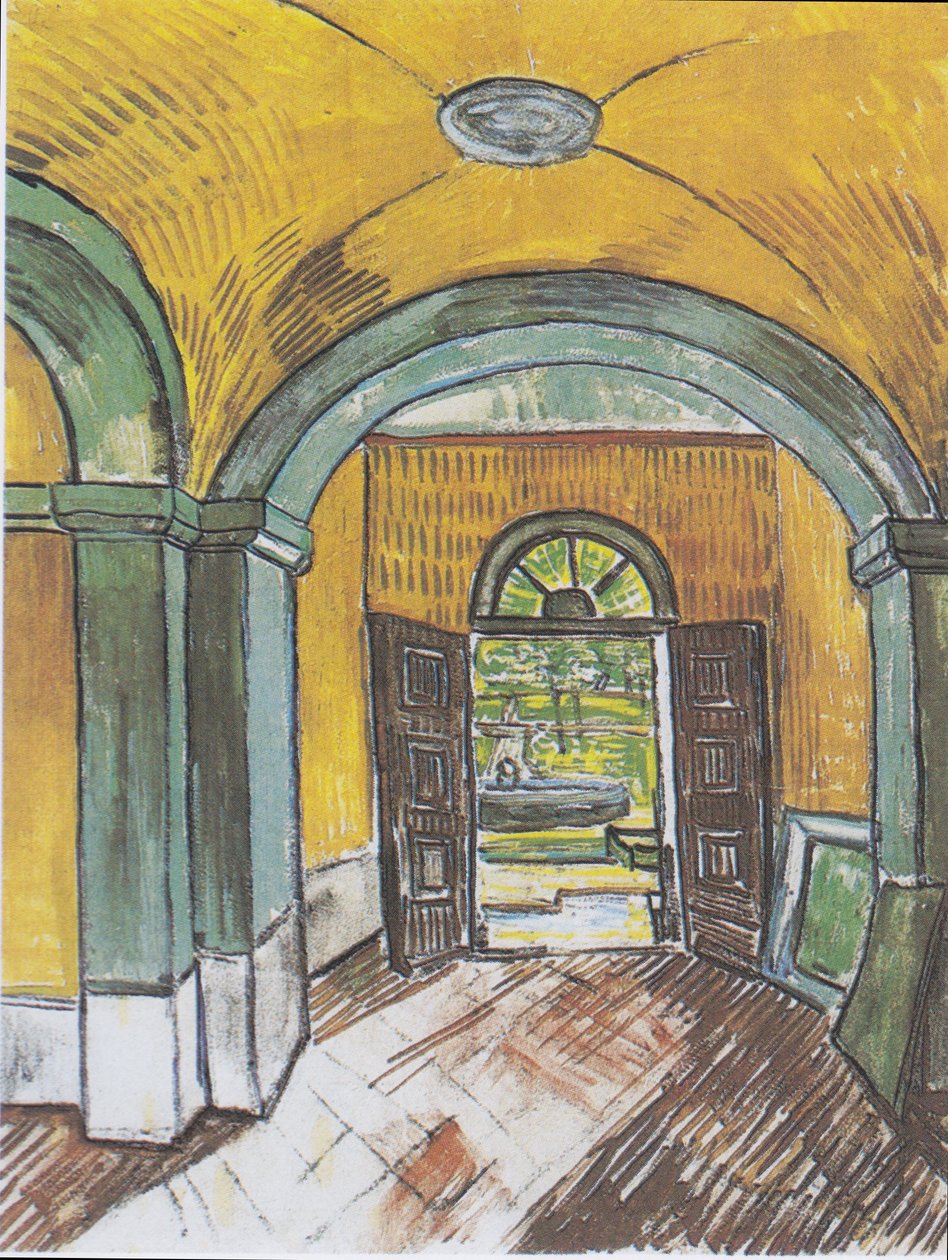 Saint-Paul hastanesinin portikosu by Vincent van Gogh