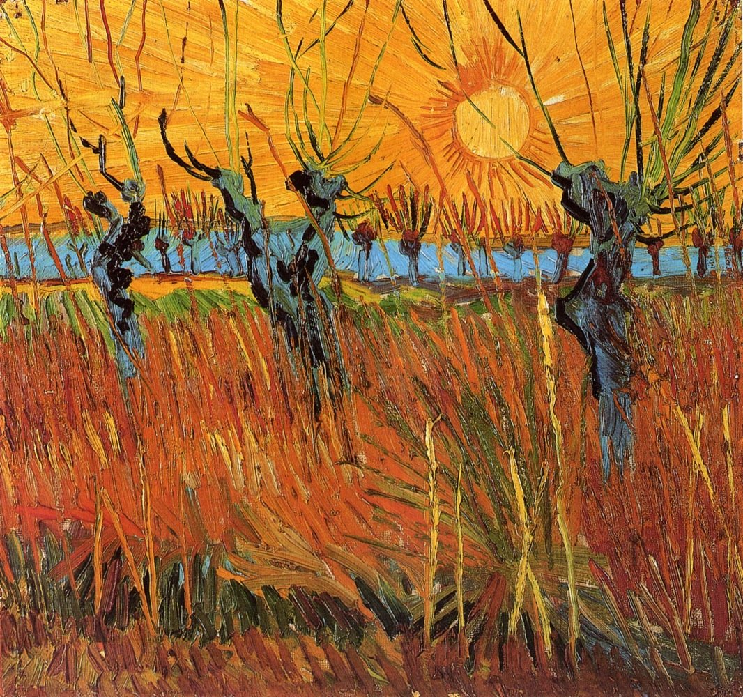 gün batımında söğütler by Vincent van Gogh