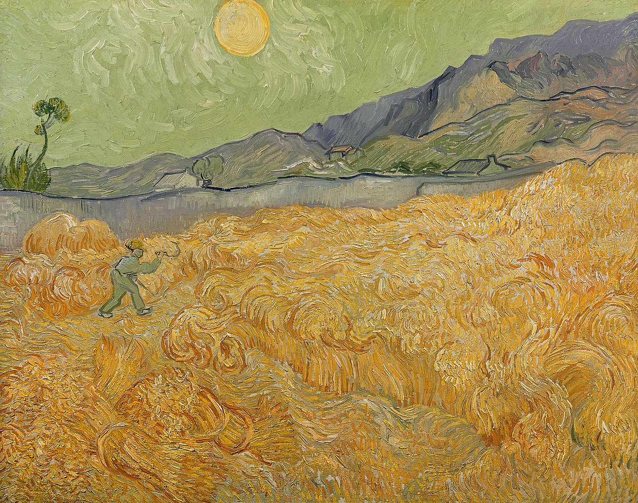 Orakçı ile Buğday Tarlası, 1889 by Vincent van Gogh