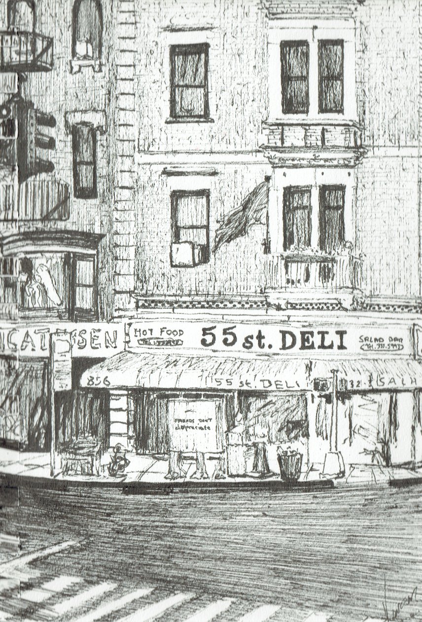 55th street New York, 2003, (kağıt üzerine mürekkep) by Vincent Alexander Booth
