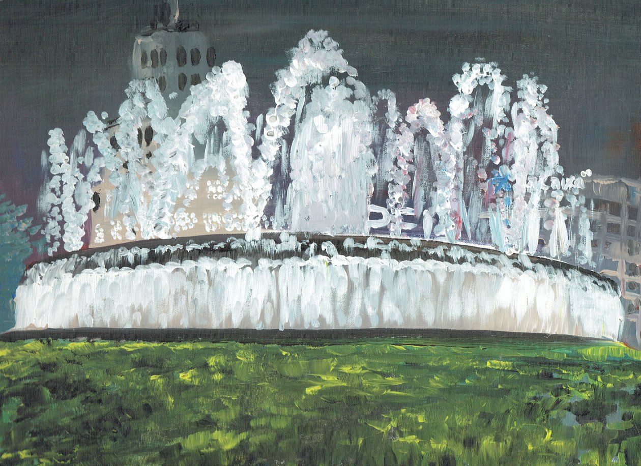 Barselona gecesi, 1994, (tuval üzerine akrilik) by Vincent Alexander Booth