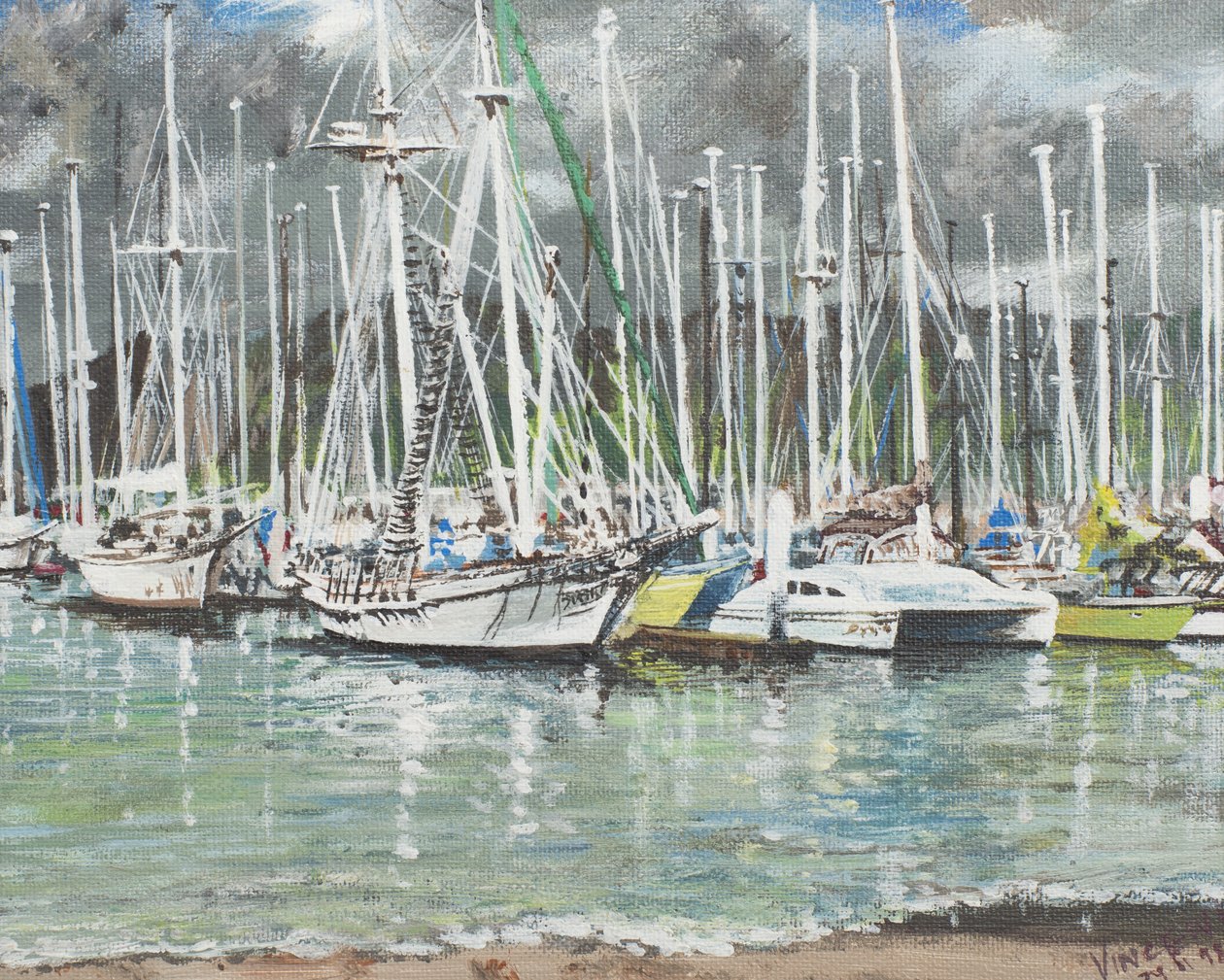Coffs Harbour, Avustralya, 1998, (Tuval üzerine akrilik) by Vincent Alexander Booth