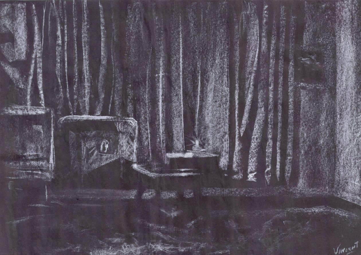Mum ışığında perdeler by Vincent Alexander Booth