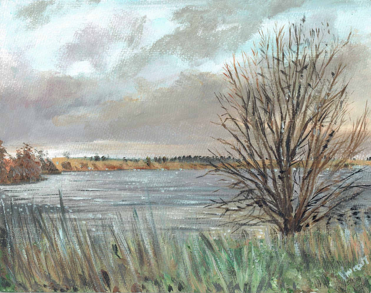 Fannyside Loch, 2009, (tuval üzerine akrilik) by Vincent Alexander Booth