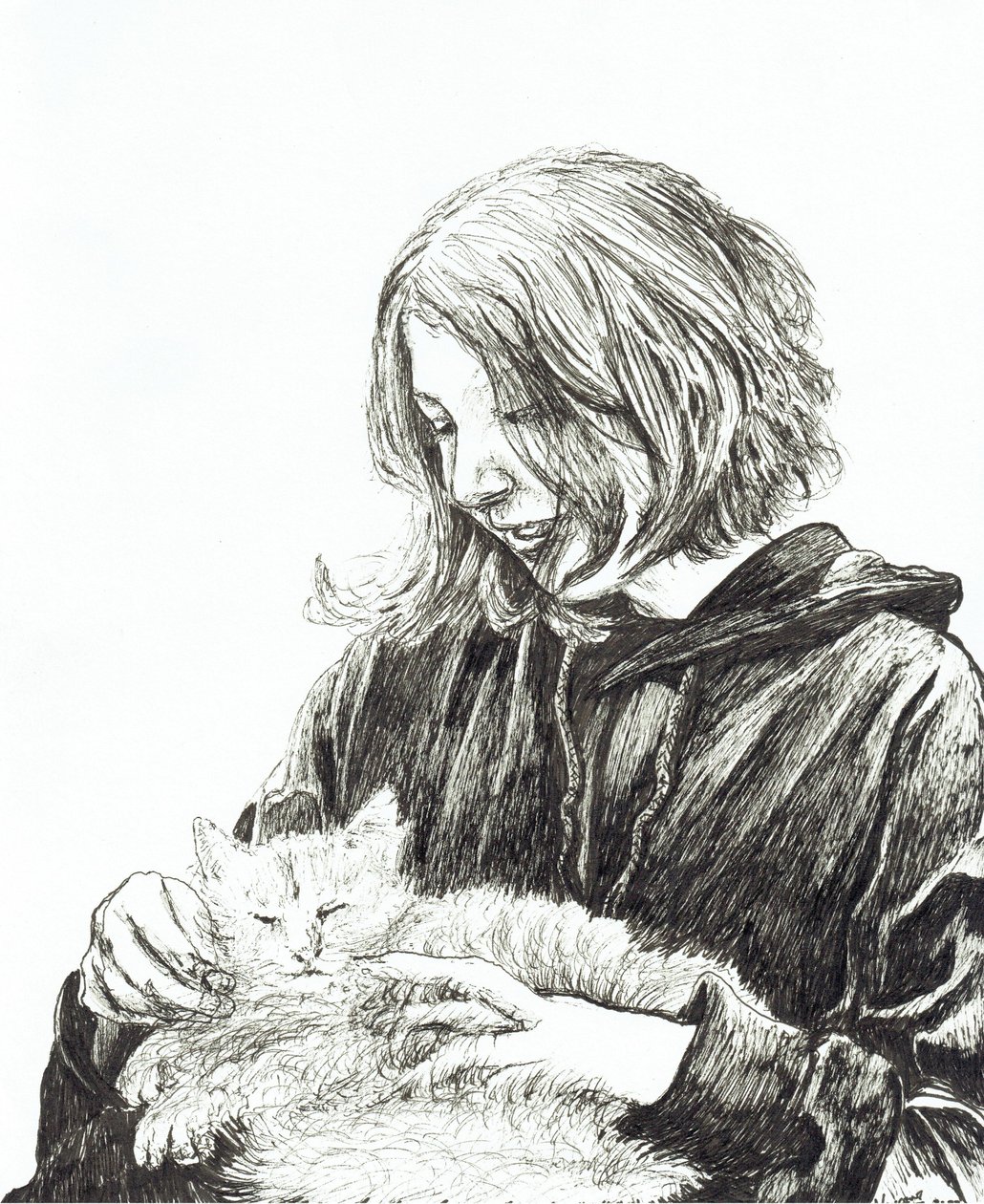Kız ve kedi, 2022 by Vincent Alexander Booth