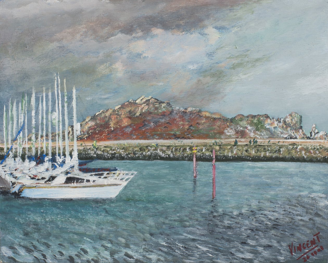 Howth, İrlanda, 2001, (Tuval üzerine akrilik) by Vincent Alexander Booth