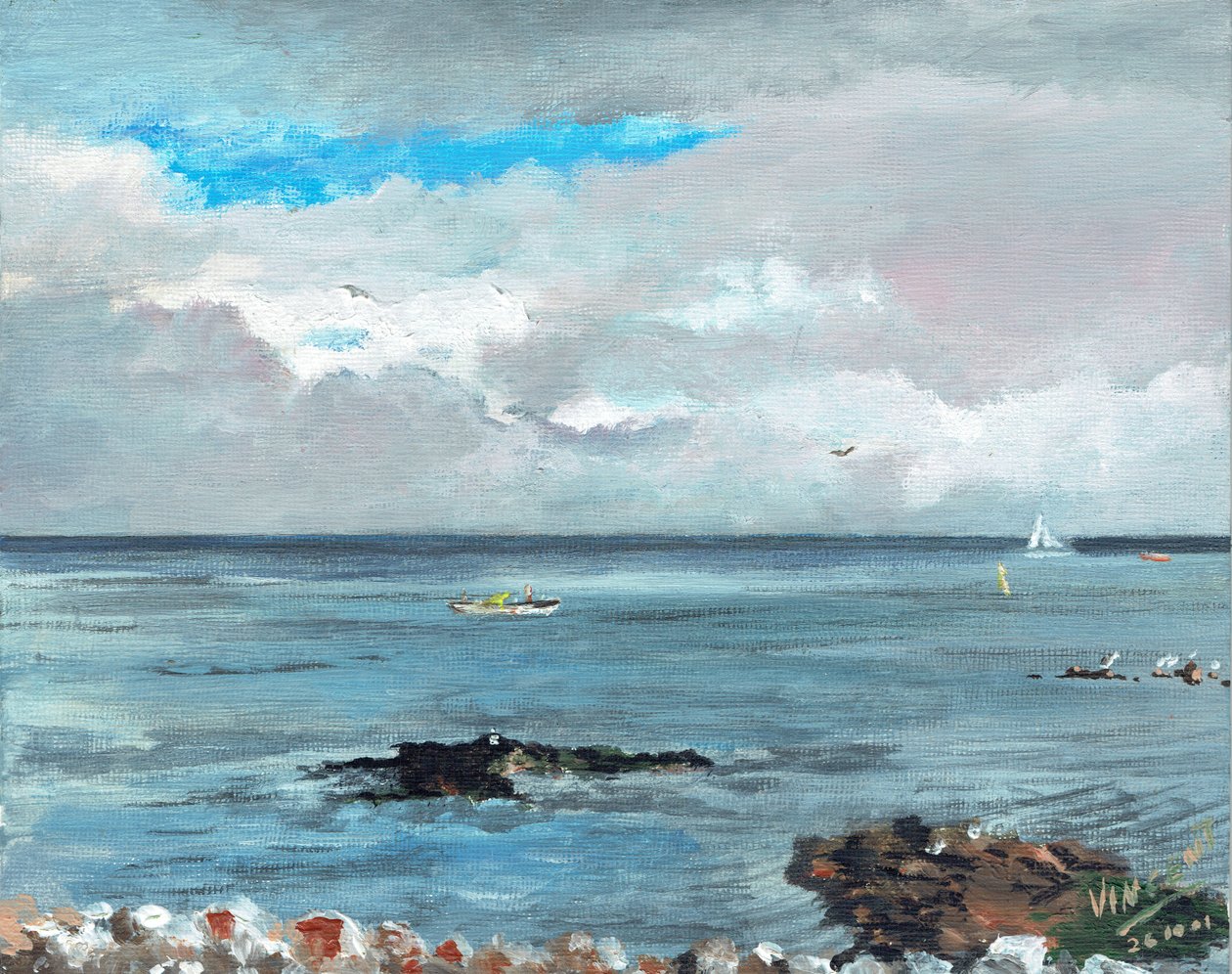 Howth Ireland, 2001, (tuval üzerine akrilik) by Vincent Alexander Booth