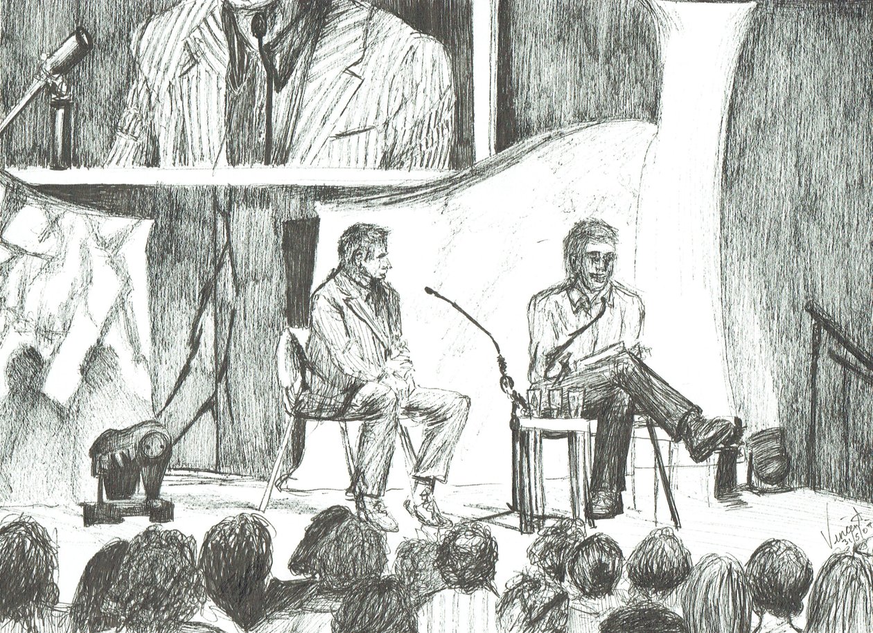 Johnny Walker ile röportaj; 2007; (kağıt üzerine mürekkep) by Vincent Alexander Booth
