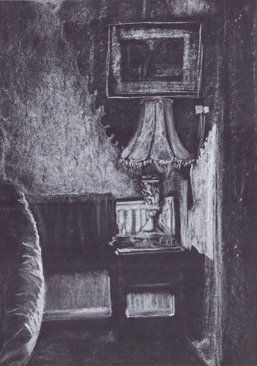 Mum ışığında yanan lamba by Vincent Alexander Booth