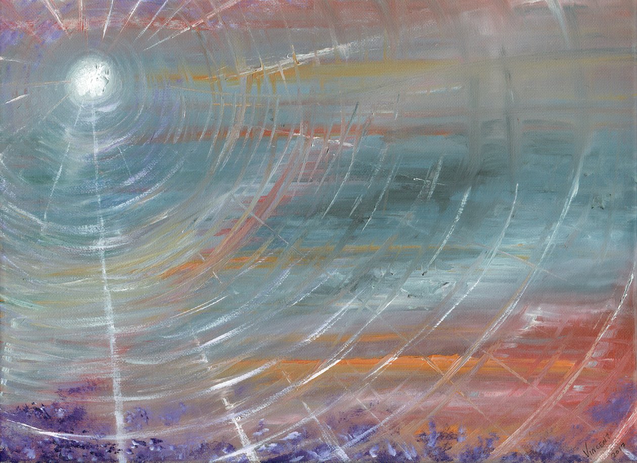 Moontube, 2017, (tuval üzerine yağlı boya) by Vincent Alexander Booth
