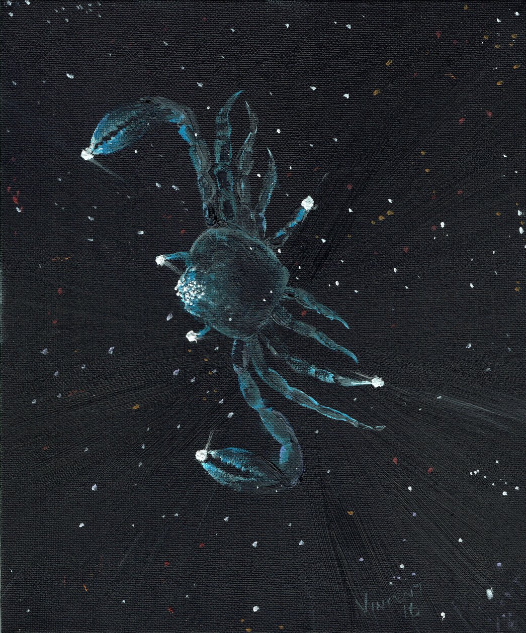 Yengeç burcu, 2016, (tuval üzerine yağlı boya) by Vincent Alexander Booth