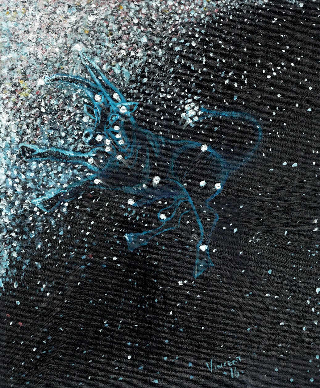 Boğa burcu, 2016, (tuval üzerine yağlı boya) by Vincent Alexander Booth