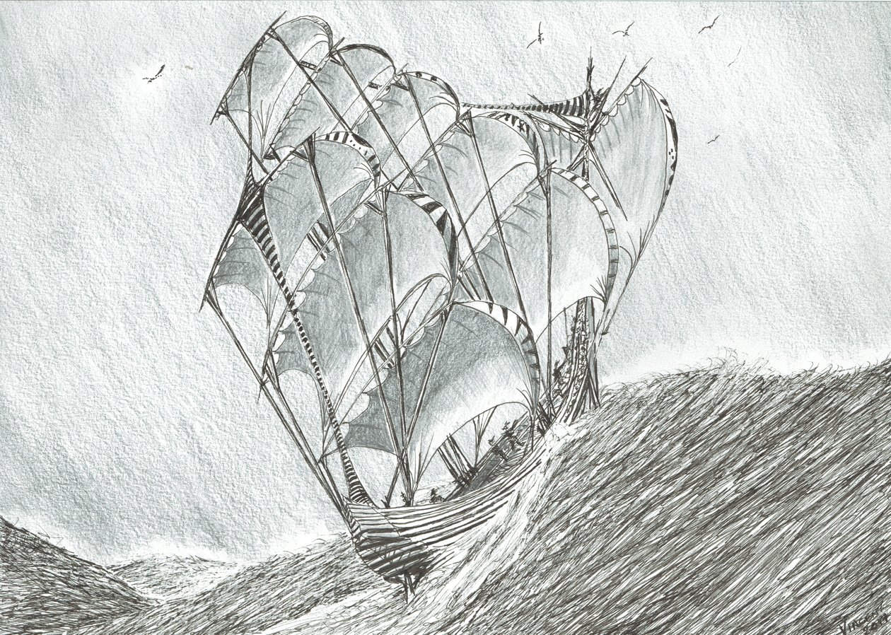 Storm Creators Mercan Denizi, 2017, (Kağıt Üzerine Mürekkep) by Vincent Alexander Booth