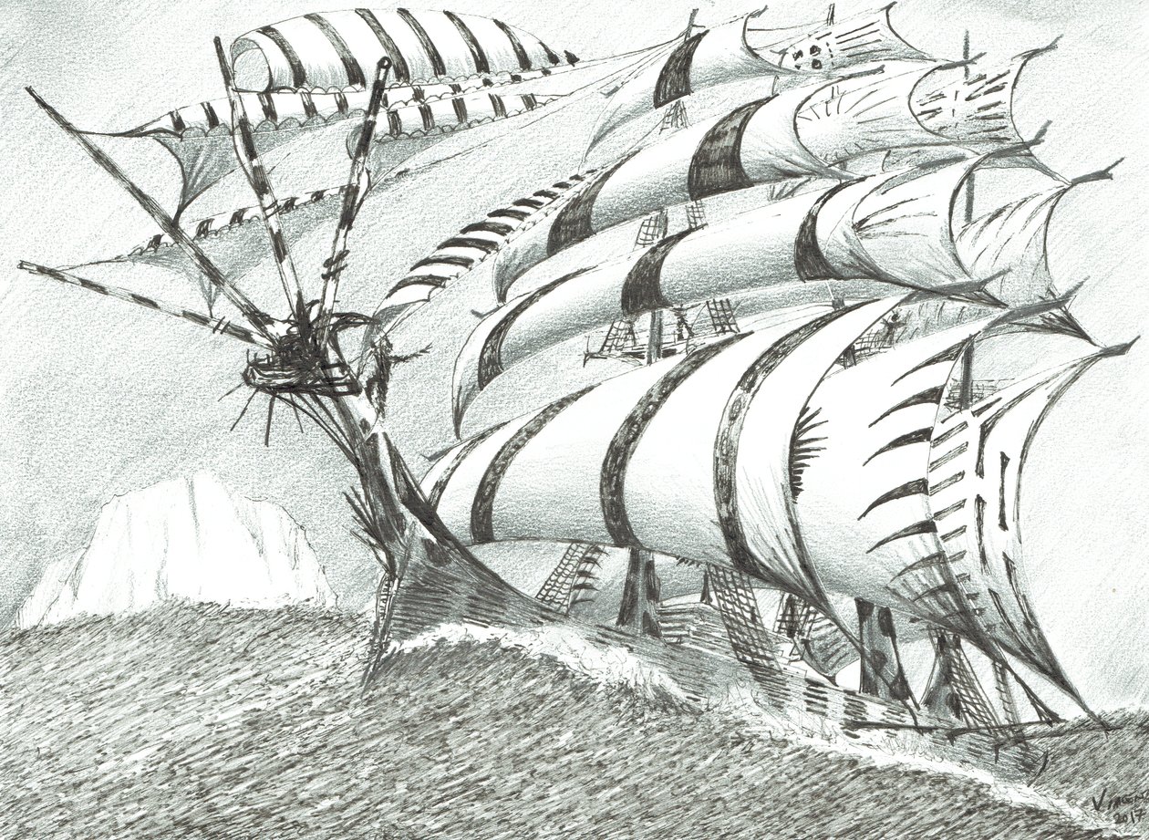 Storm Creators Cosmonots Sea, 2017, (Kağıt Üzerine Mürekkep) by Vincent Alexander Booth