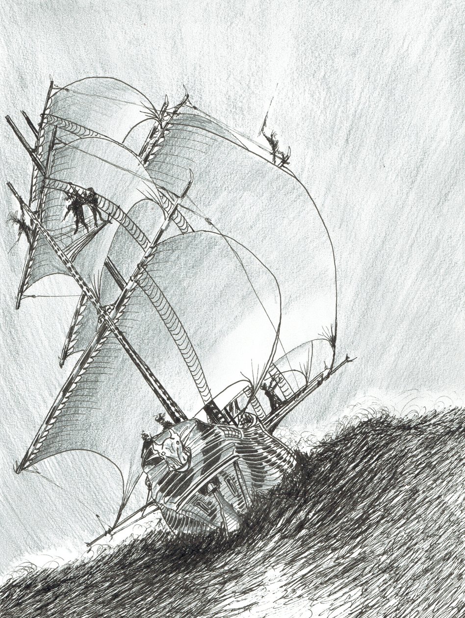 Storm Creators Molucca Sea, 2017, (Kağıt Üzerine Mürekkep) by Vincent Alexander Booth