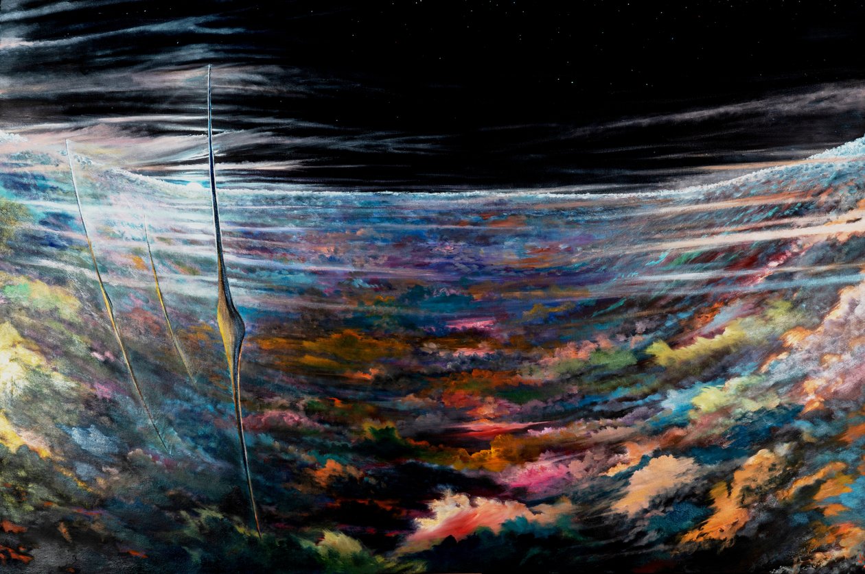Fırtına Yaratıcıları Kuzey Kutup Girdabı Altıgen Kasırga SATURN, 2021 by Vincent Alexander Booth