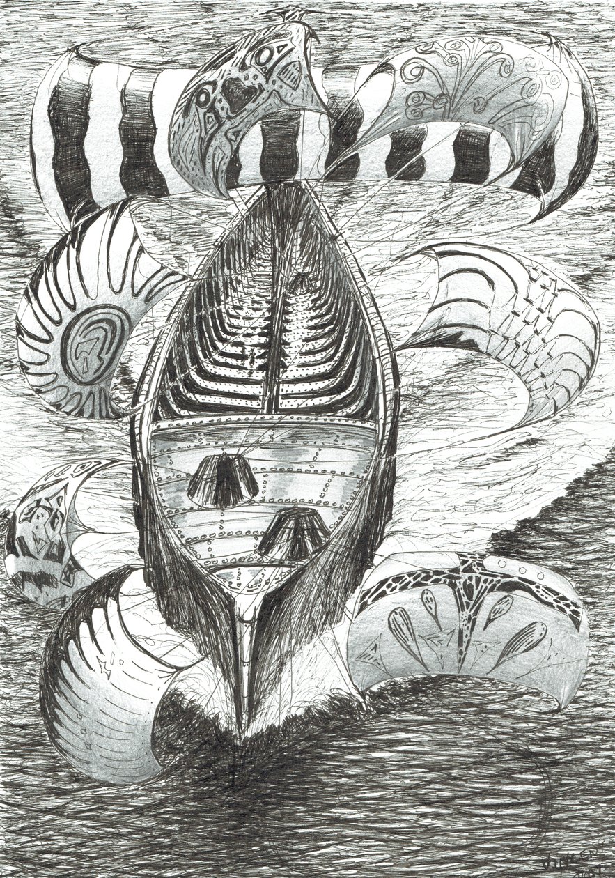 Storm Creators Filipin Denizi, 2017, (Kağıt üzerine mürekkep) by Vincent Alexander Booth