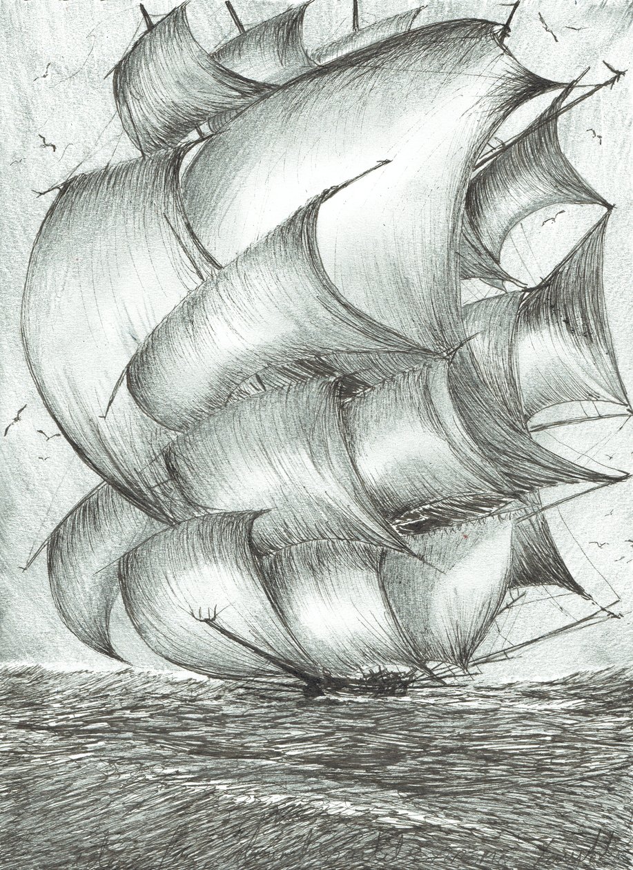Storm Creators Sea of Okhotsk, 2017, (Kağıt Üzerine Mürekkep) by Vincent Alexander Booth