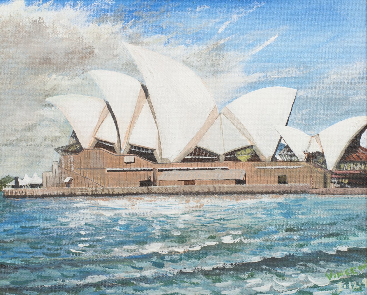 Sidney Opera Binası, 1998, (Tuval üzerine akrilik) by Vincent Alexander Booth