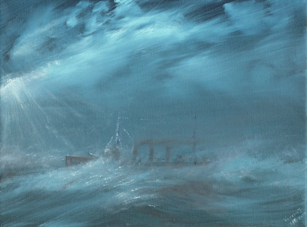 ABD Destroyeri denizde fırtınada 1917, 2019 by Vincent Alexander Booth