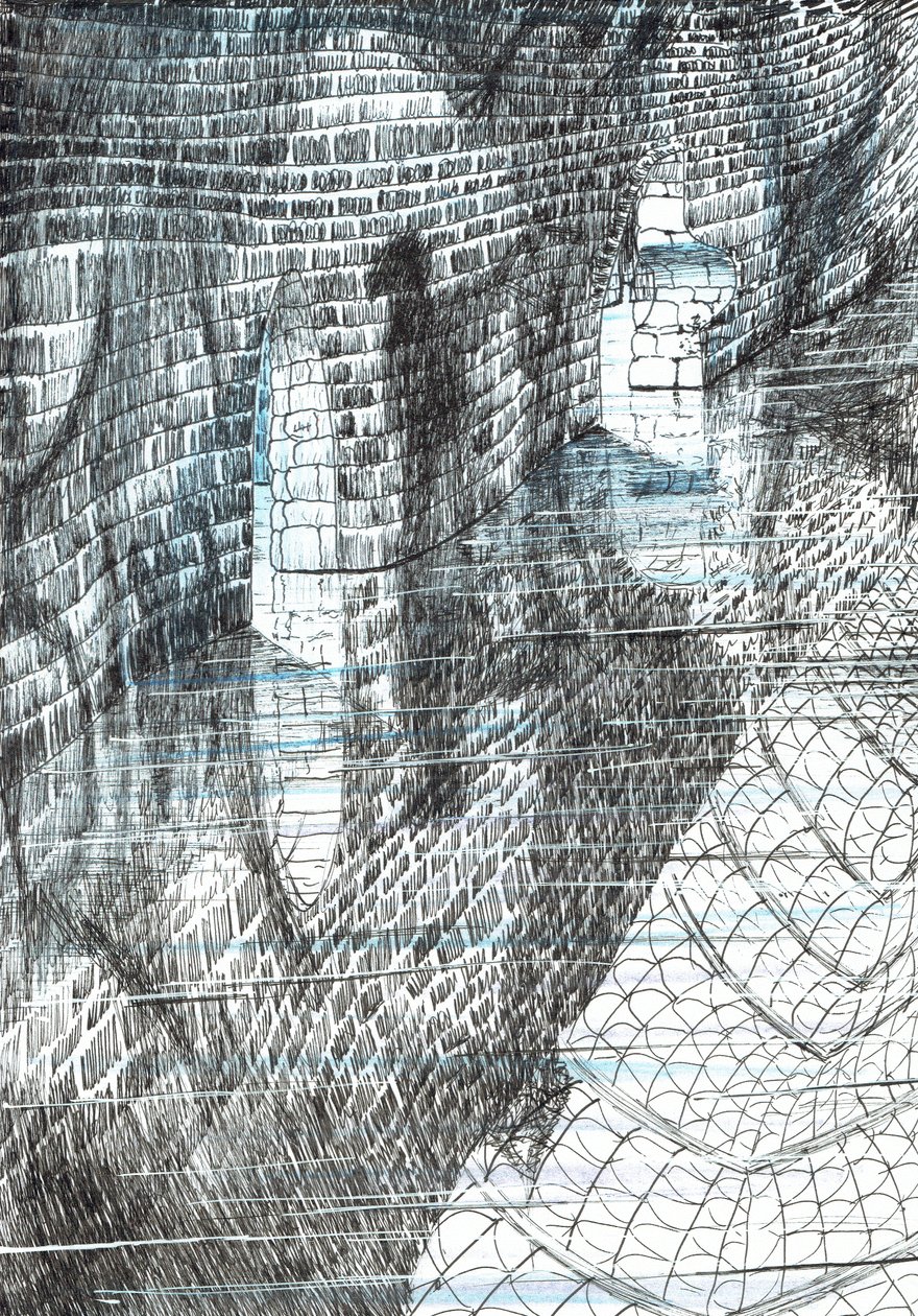 sayfa 17, Findhorn Ormanındaki Kale, 2006, (kağıt üzerine mürekkep) by Vincent Alexander Booth