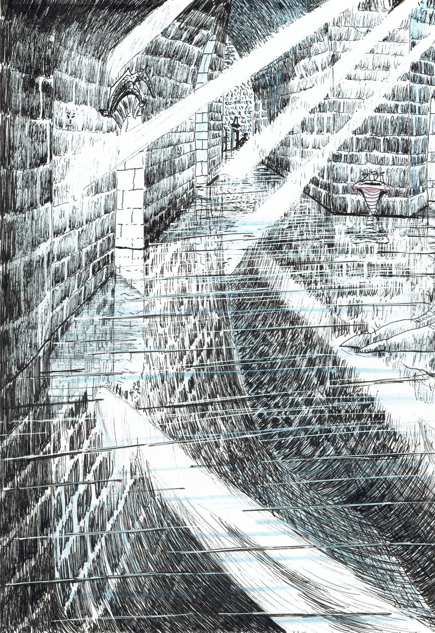 sayfa 25, Findhorn Ormanındaki Kale, 2006, (kağıt üzerine mürekkep) by Vincent Alexander Booth