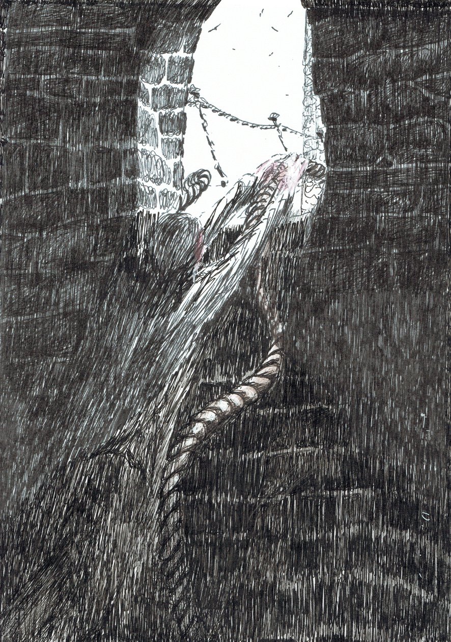 sayfa 33, Findhorn Ormanındaki Kale, 2006, (kağıt üzerine mürekkep) by Vincent Alexander Booth