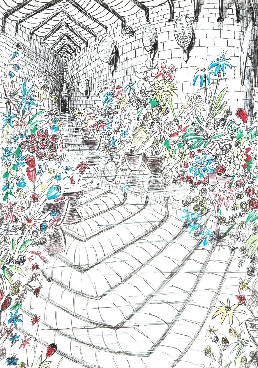 sayfa 37, Findhorn Ormanındaki Kale, 2006, (kağıt üzerine mürekkep) by Vincent Alexander Booth