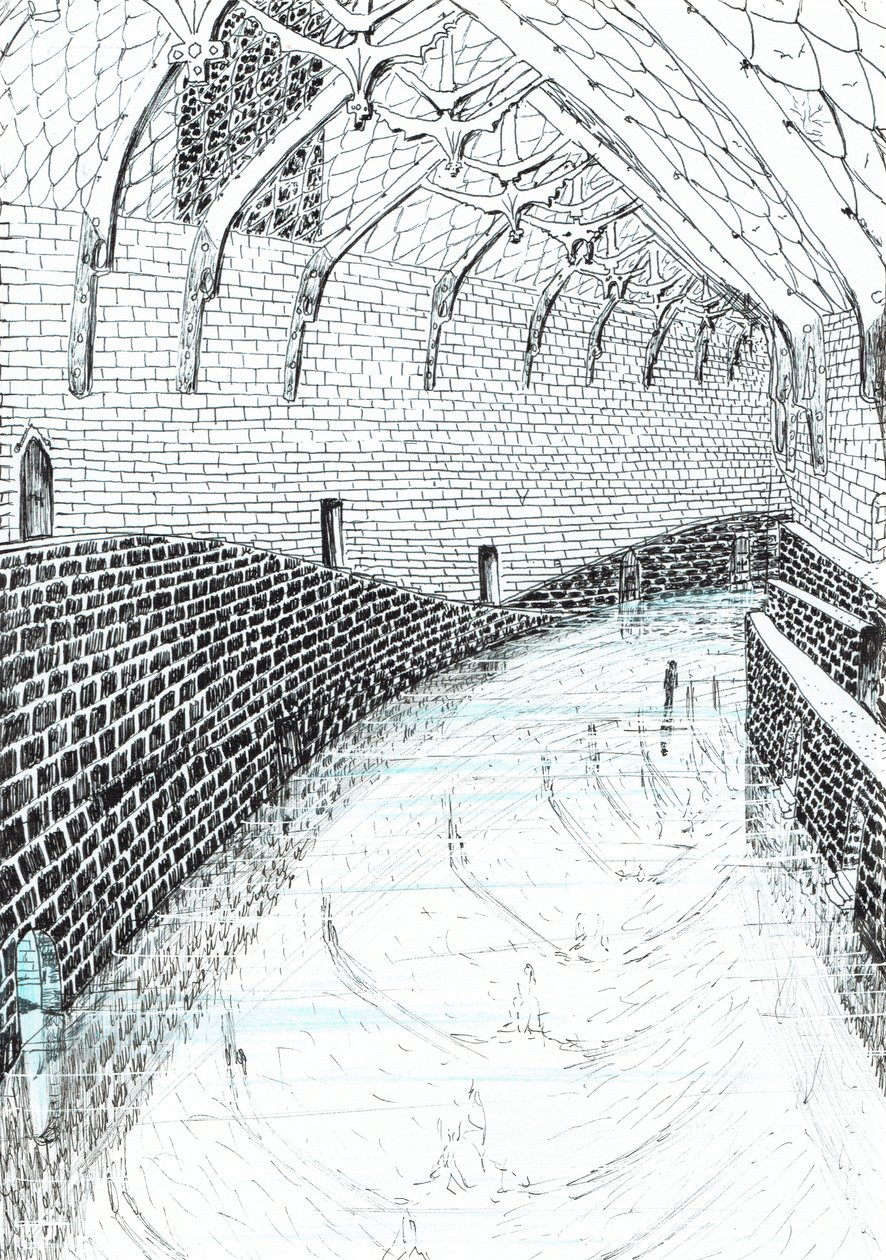 sayfa 41, Findhorn Ormanındaki Kale, 2006, (kağıt üzerine mürekkep) by Vincent Alexander Booth