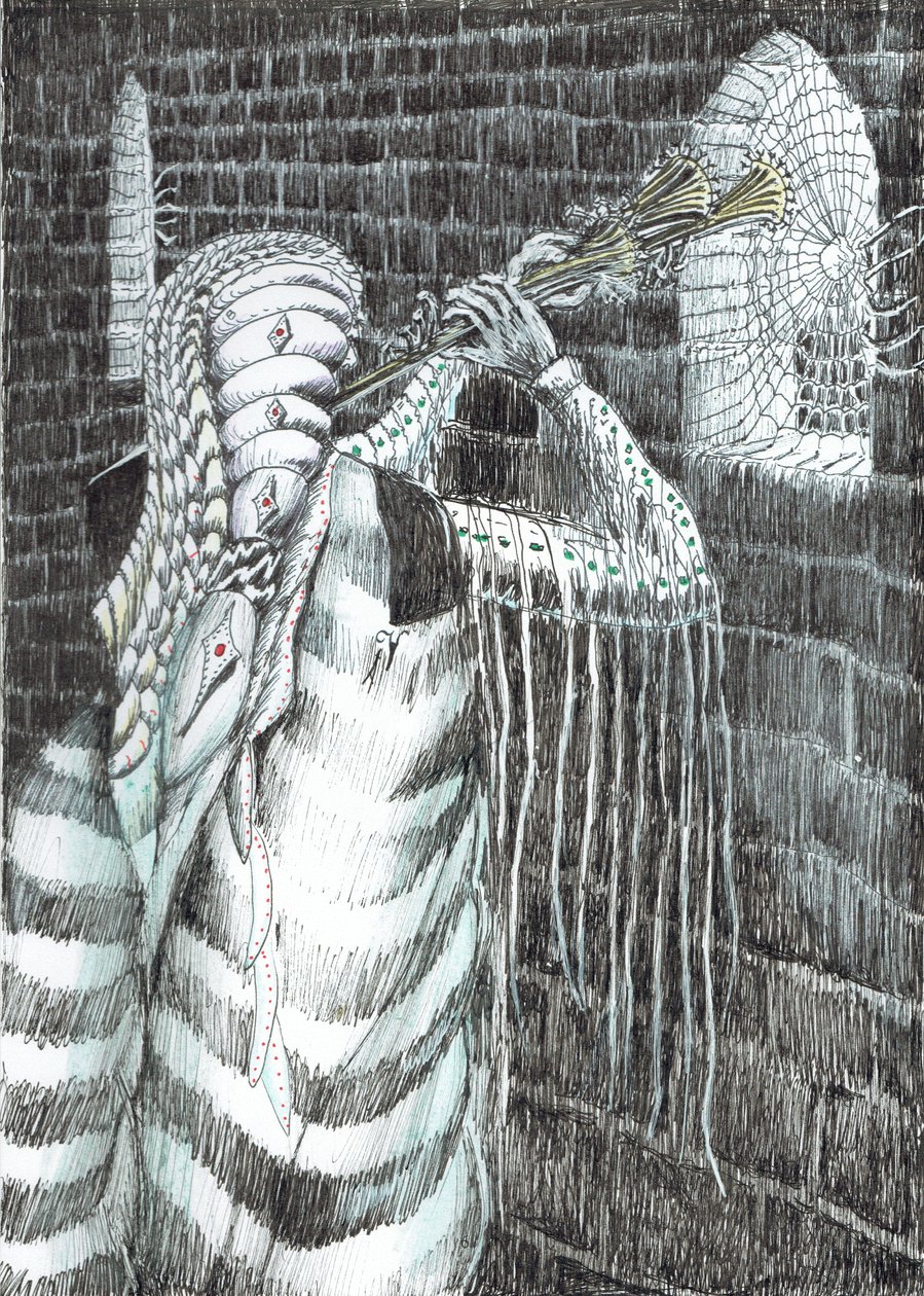sayfa 7, Findhorn Ormanındaki Kale, 2006, (kağıt üzerine mürekkep) by Vincent Alexander Booth