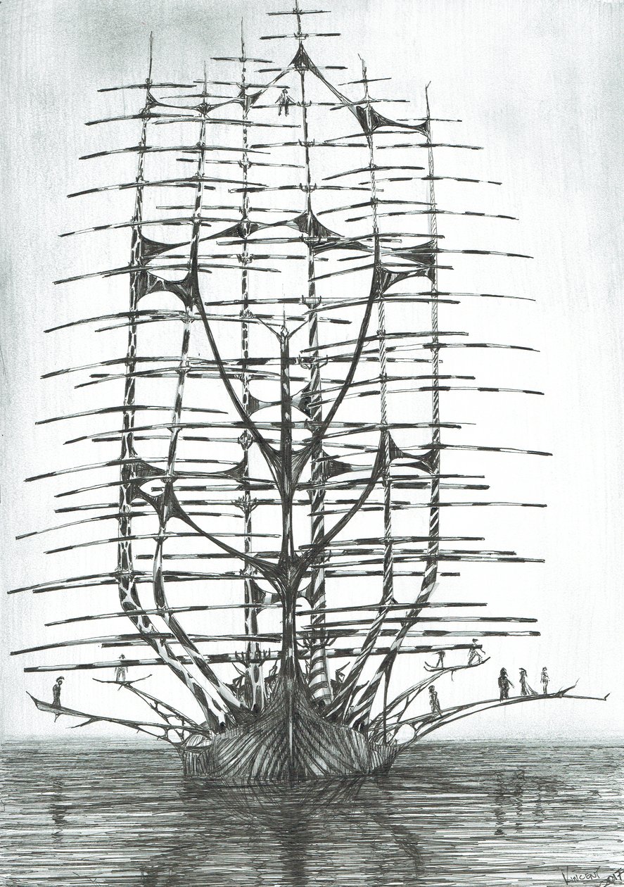 fırtına yaratıcıları Sea of Japan,2017, (Kağıt Üzerine Mürekkep) by Vincent Alexander Booth