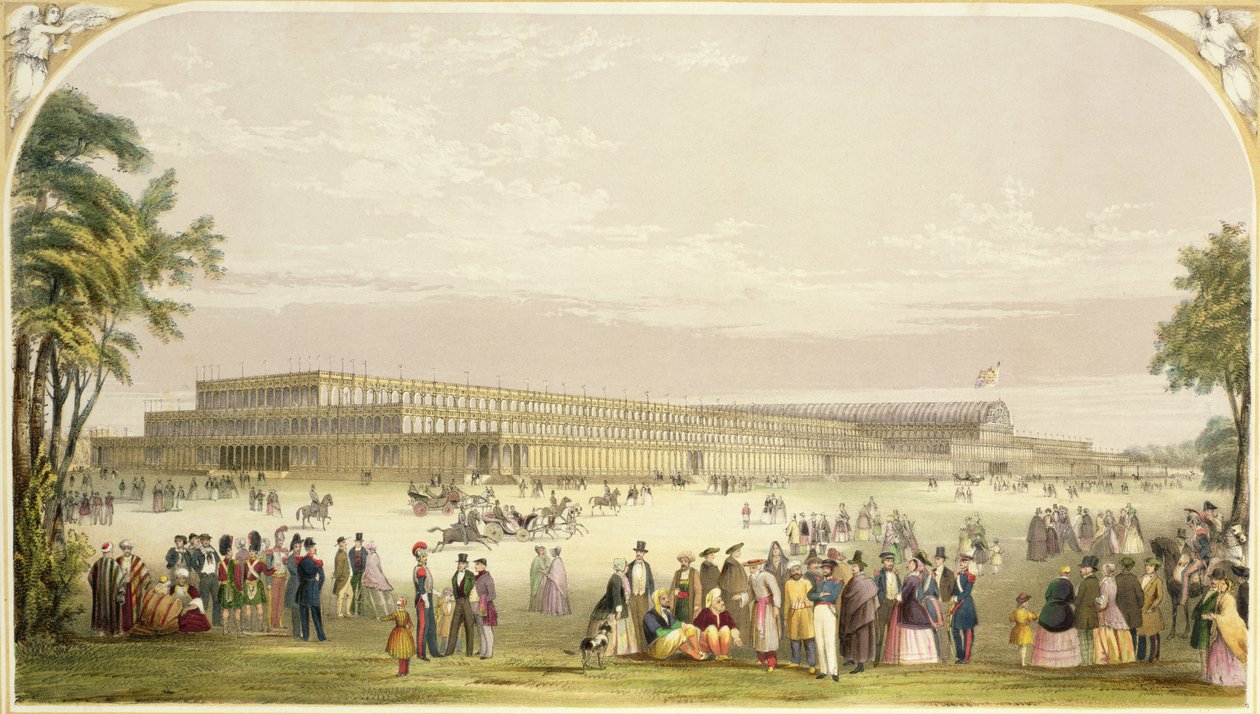 Büyük Sergi, 1851: Mimar Joseph Paxton tarafından tasarlanan binanın görünümü by Vincent Brooks