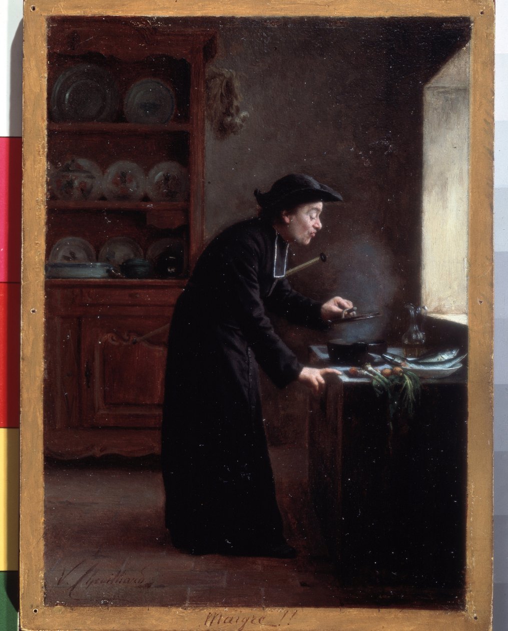 ""Zayıf!" (Mercimek ücreti) Ödünç döneminde bir yemek pişirme kürü. Resim Vincent Jean-Baptiste (Jean Baptiste) Chevilliard (1841-1904) Hermitage Müzesi, Saint Petersburg, Rusya by Vincent Chevilliard