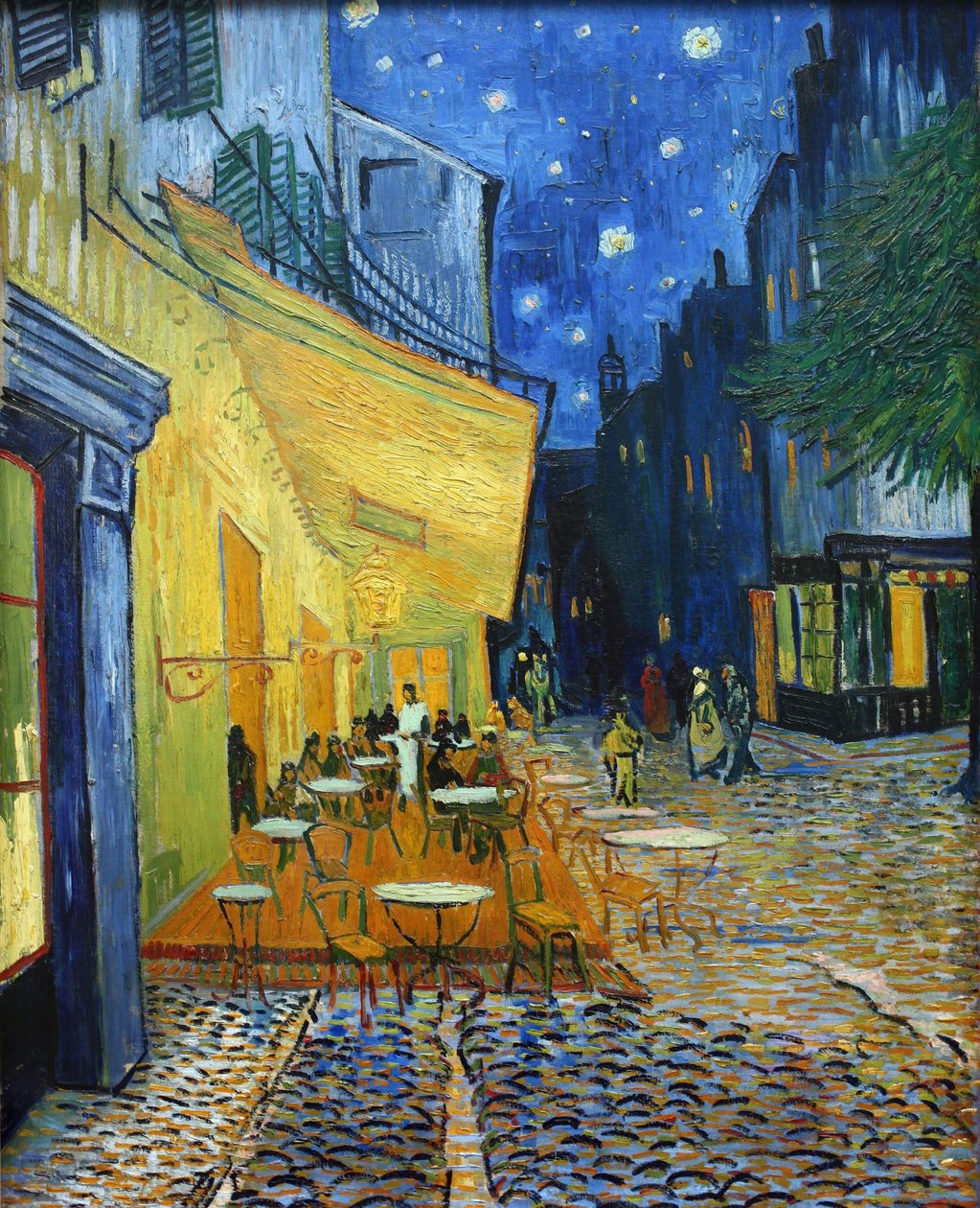 Gece Kafe terasında Kafe Terası, 1888. by Vincent van Gogh