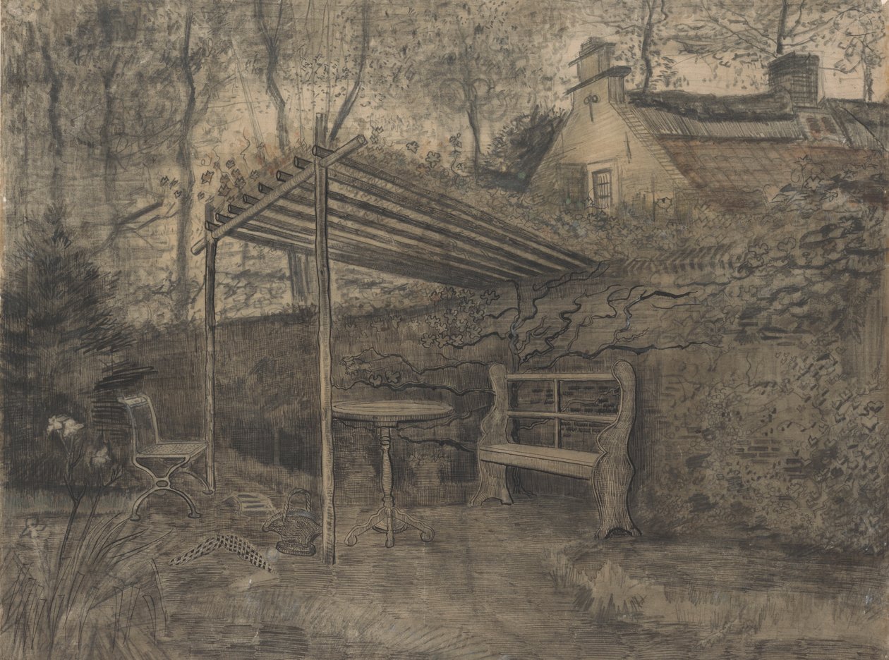 Bir bahçe köşesi. by Vincent van Gogh