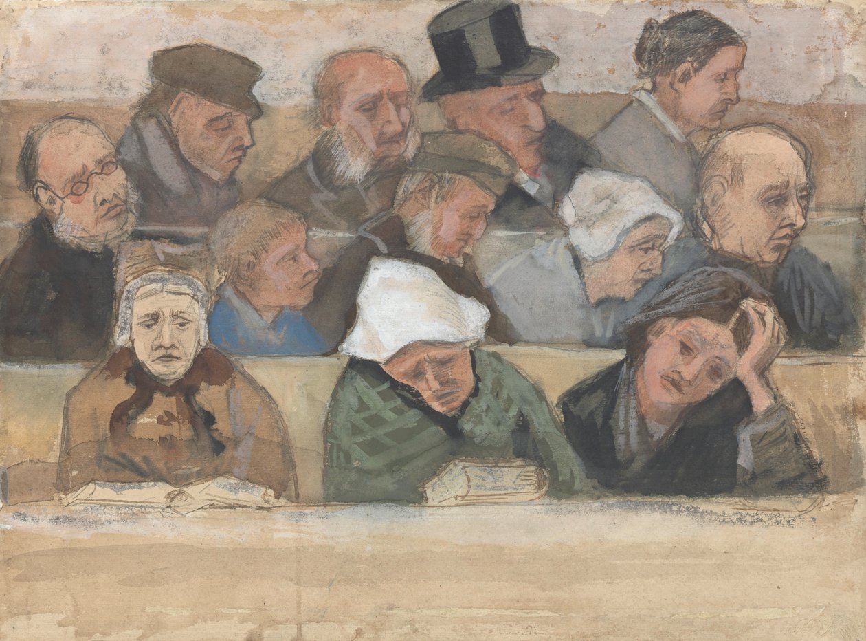 Kilisede, 1882. by Vincent van Gogh