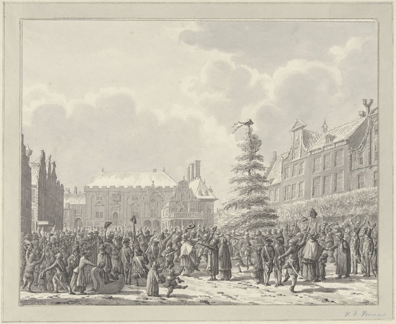 Haarlem Devrimi, 19 Ocak 1795 by Vincent Jansz. van der Vinne