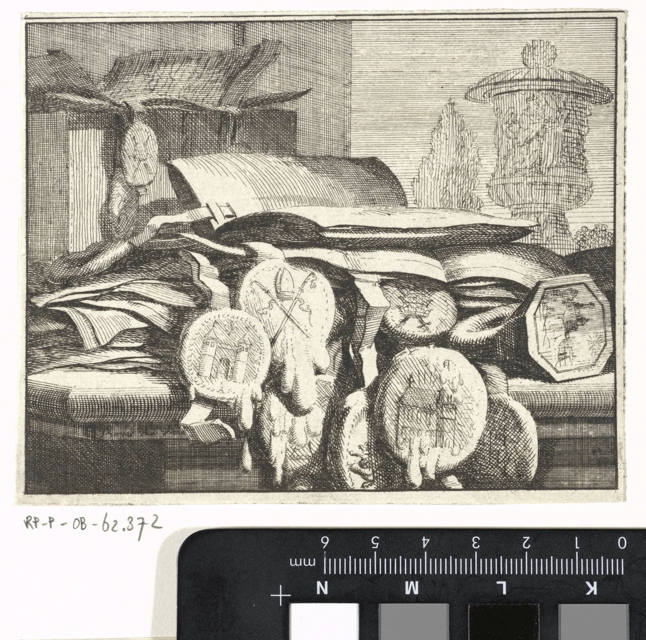 Erimiş mühürler ve bir mühür yüzüğü by Vincent Laurensz. van der Vinne (II)