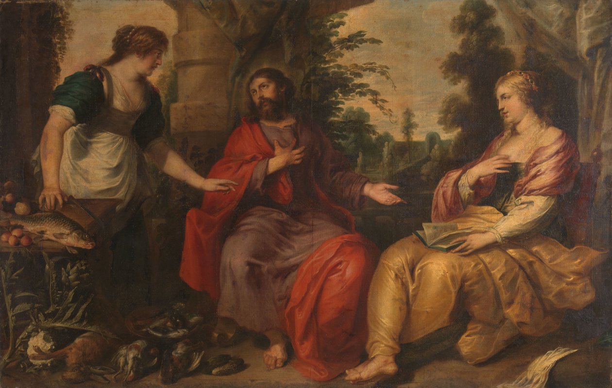 Martha ve Mary ile Mesih by Vincent Malò (I)