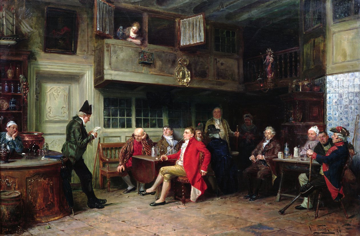 Kalabalıklar ile pub iç by Vincent Stoltenberg Lerche