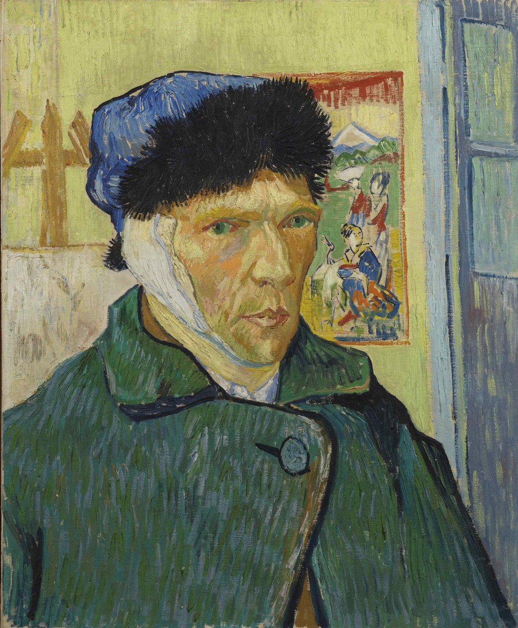 Sargılı Kulaklı Otoportre, 1889. by Vincent van Gogh