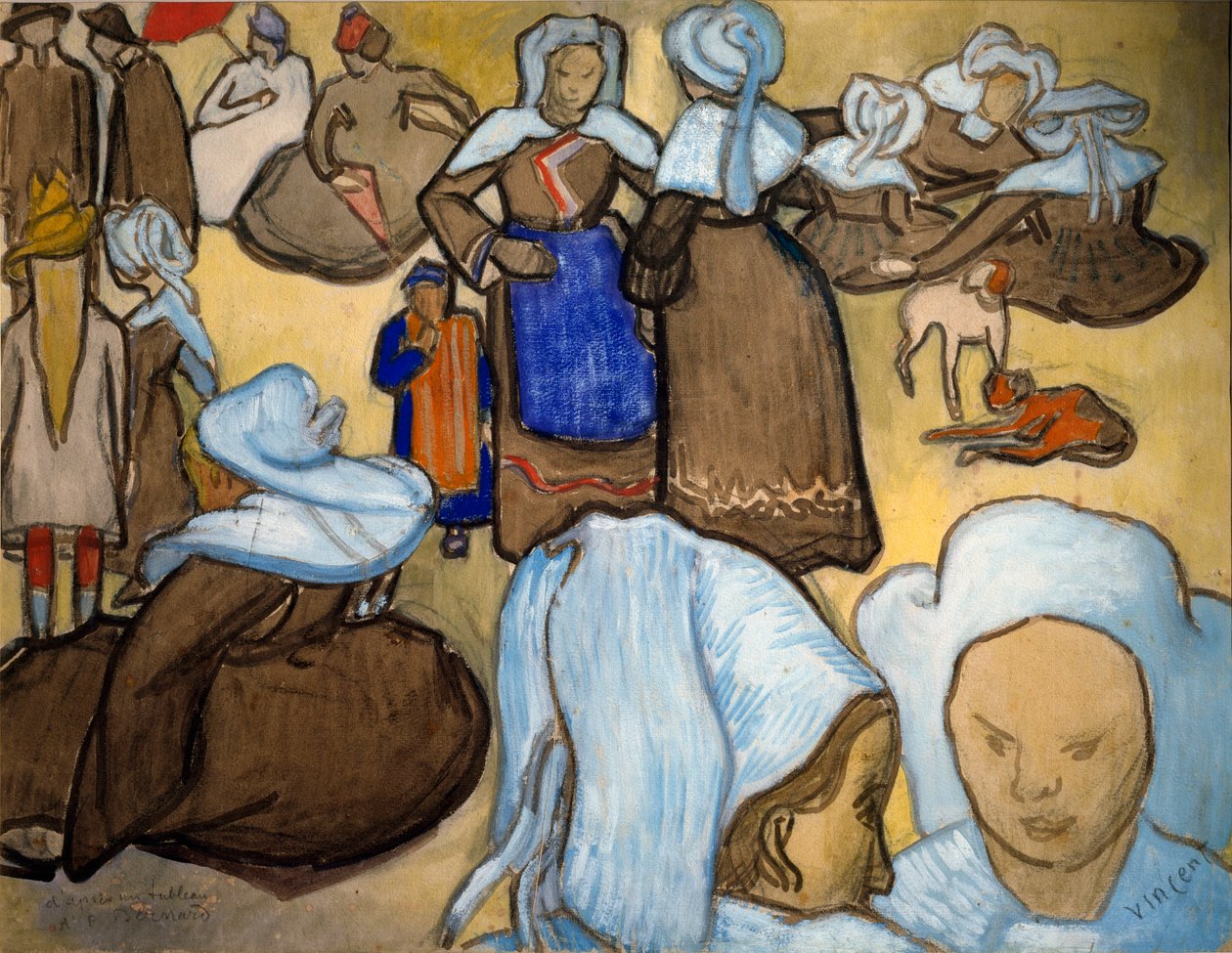 Vincent Van Gogh (1853-1890) tarafından Breton Kadın Suluboya. karartmak 48x67 cm Milano, Galleria d