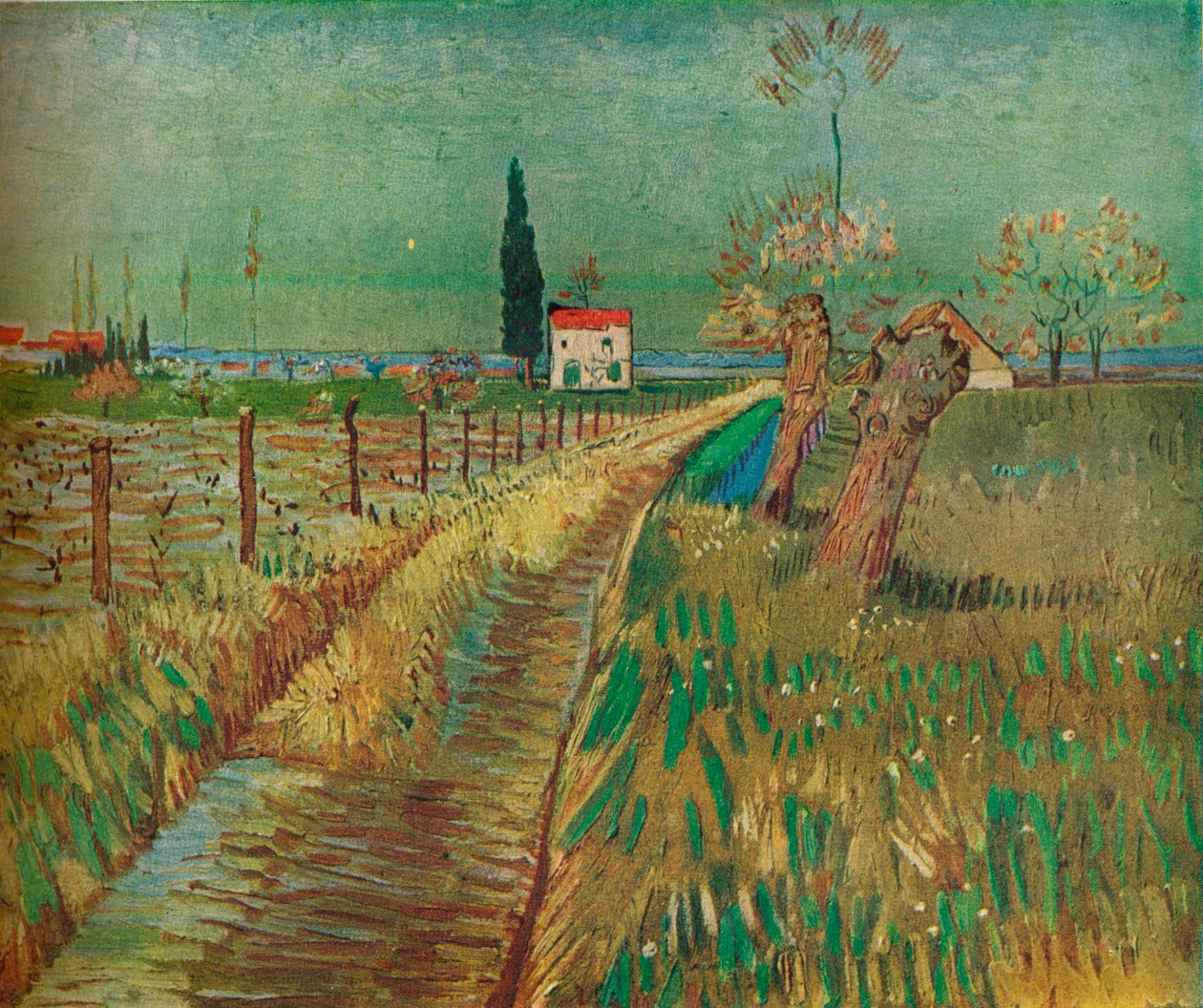 Tarlalar Arasında Kulübe, c1890 by Vincent van Gogh