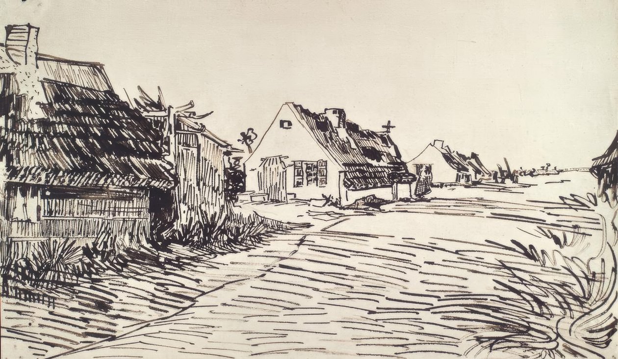 Dorfstrasse by Vincent van Gogh